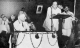 Dr. Ambedkar addressing a meeting held in 'Ambedkar Bhavan' on 2 May 1950. Shankaranand Shastri standing on the right side