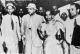 Dr. Ambedkar with Savita Ambedkar,  Rao Bahadur C. K. Bole,  Balu Kabir,  (behind) Mukundrao Ambedkar and other activists