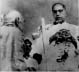 Dr. Ambedkar being administered 'Dhamma Deeksha' by Bhante Chandramani (from Kushinara) at Nagpur on 14 October 1956